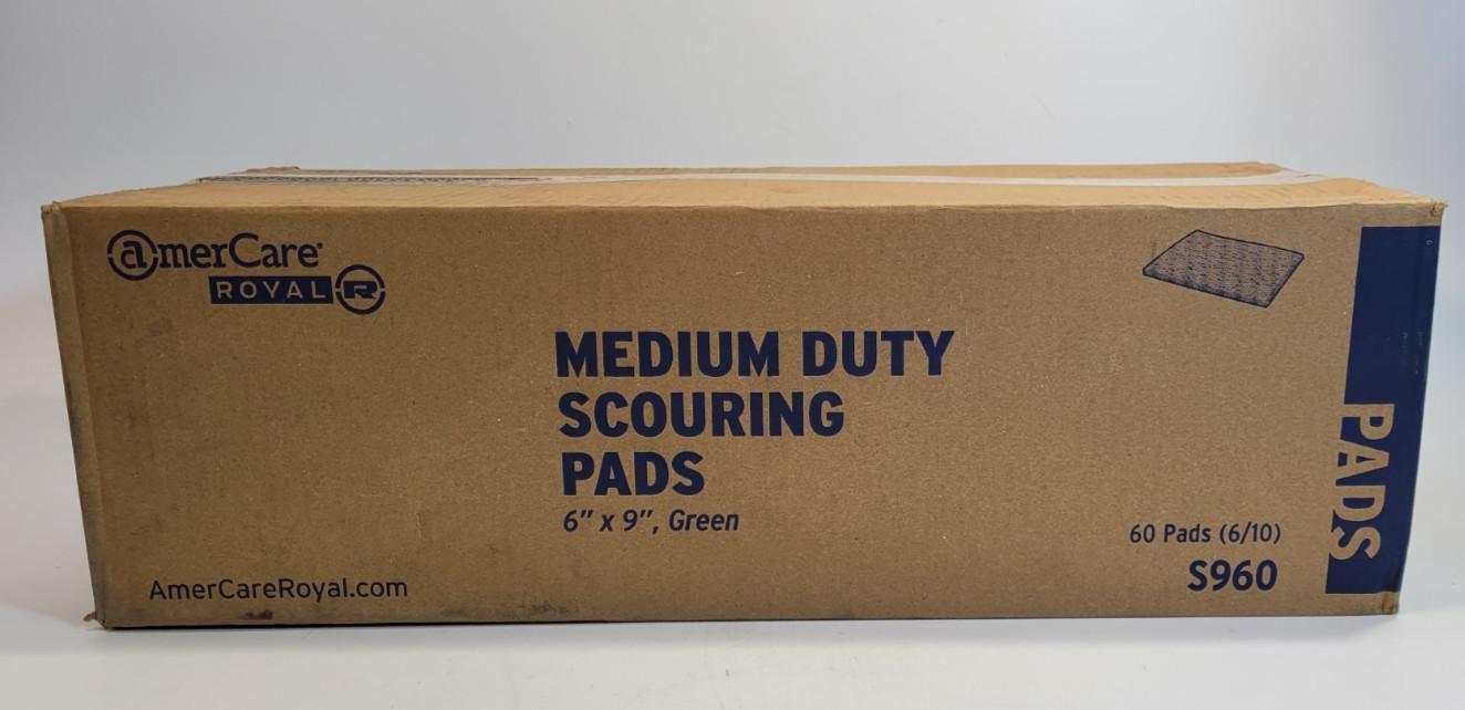 Royal Paper Products RPPS960 Medium-duty Scouring Pad, 6 X 9, Green, 60/carton