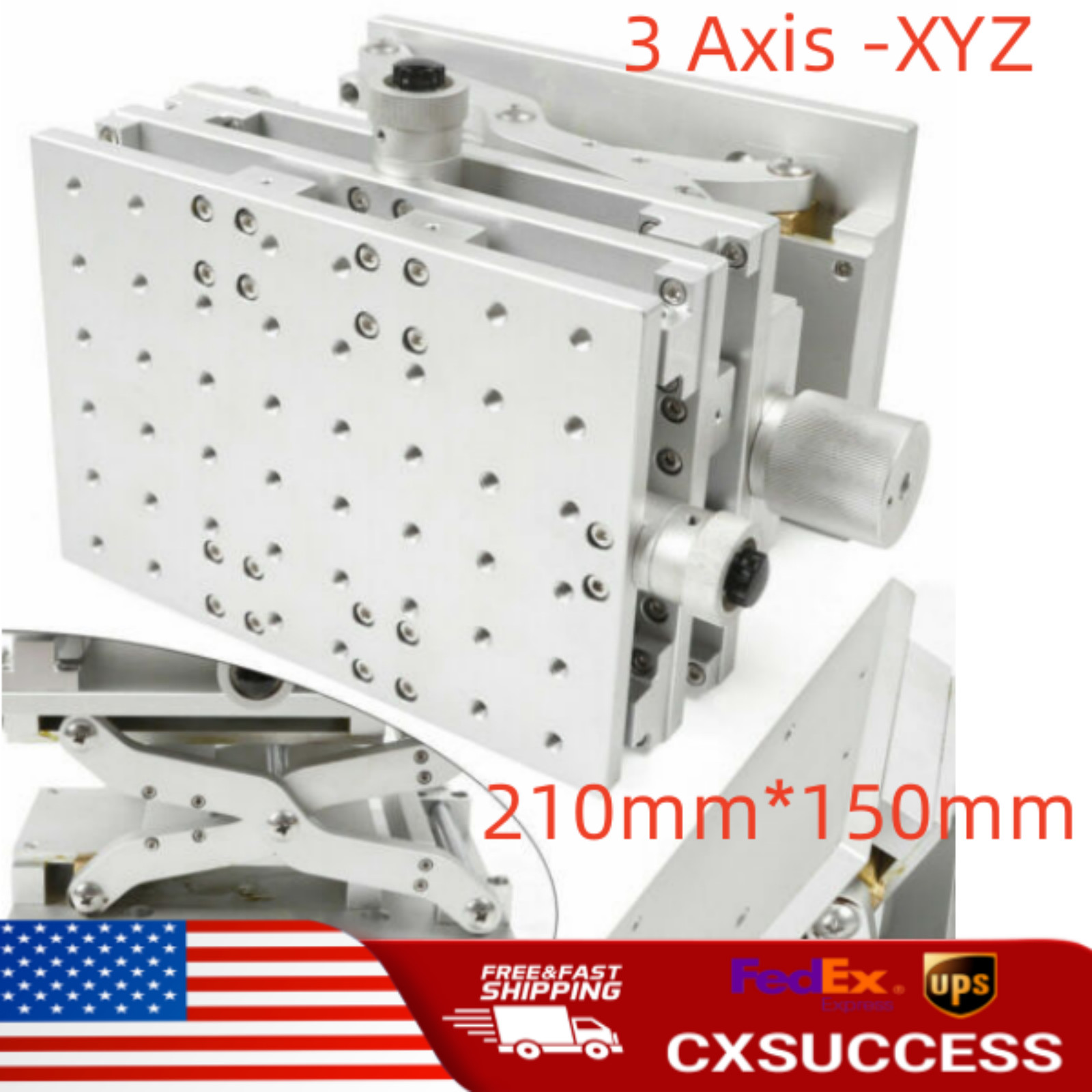 3 Axis-XYZ Moving Table For Lab Laser Marking Engraving Machine 210 mm*150mm