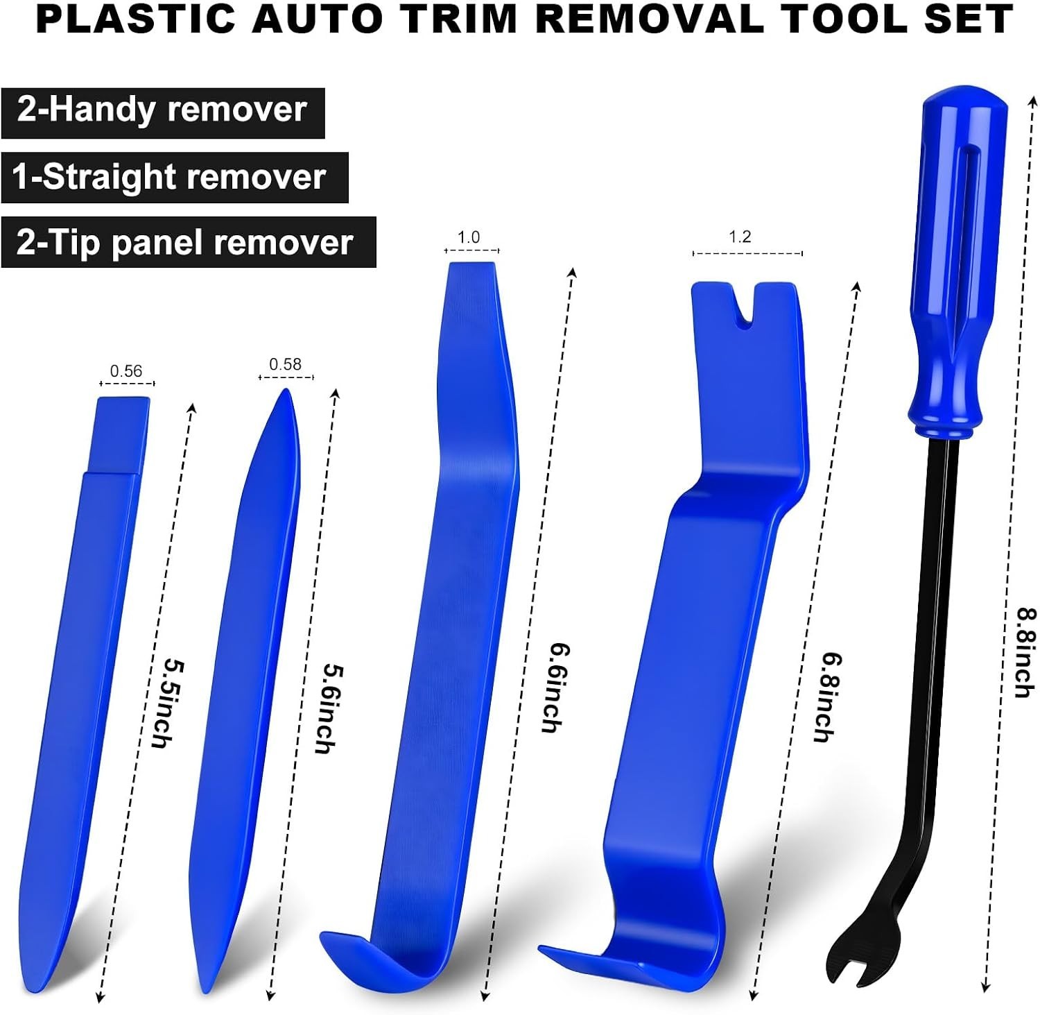 Auto Body Repair 5-Piece Tool Kit - Trim Tools for Efficient Panel Removal