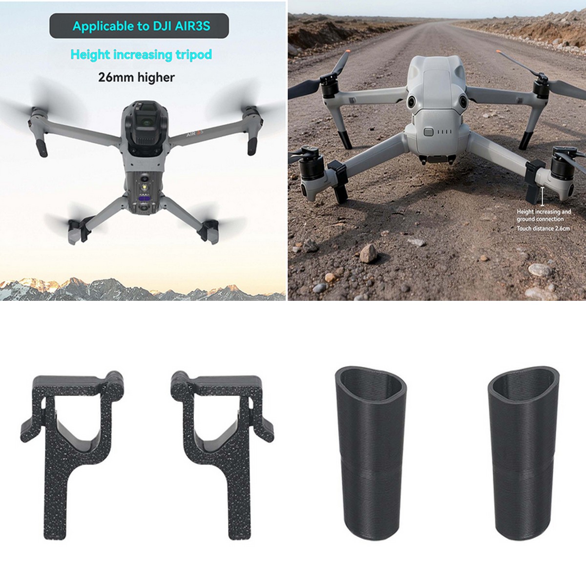 For DJI Mavic AIR3/3S Front Rear Height-increasing Landing Leg Stand Accessories