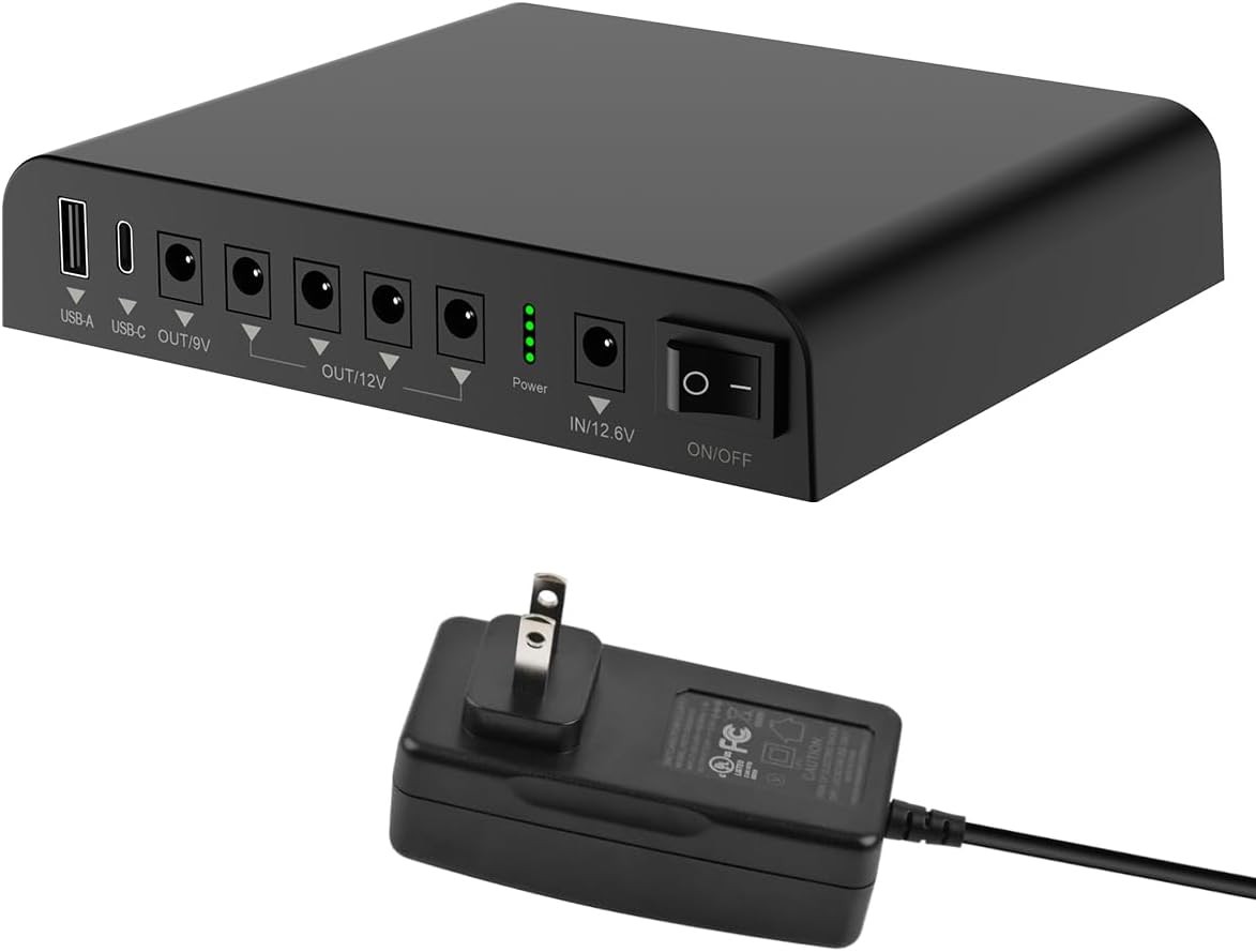 TalentCell Mini UPS Uninterrupted Power Supply 27000mAh 97.2Wh Lithium Black