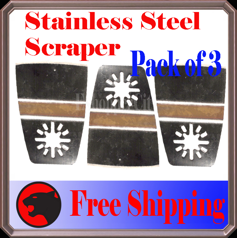 3 Scraper Oscillating Multi Tool Blades Disc glue remove