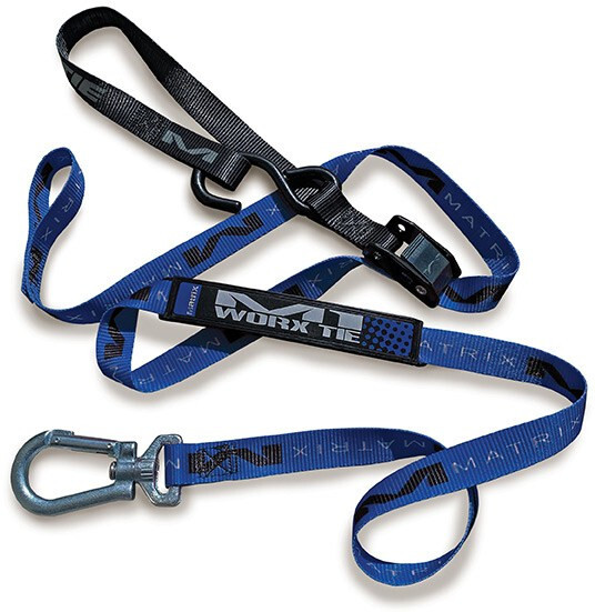 MATRIX CONCEPTS M1.0" WORX TIE DOWNS STRAPS SET OF 2 BLUE MOTOCROSS BIKE MX NEW