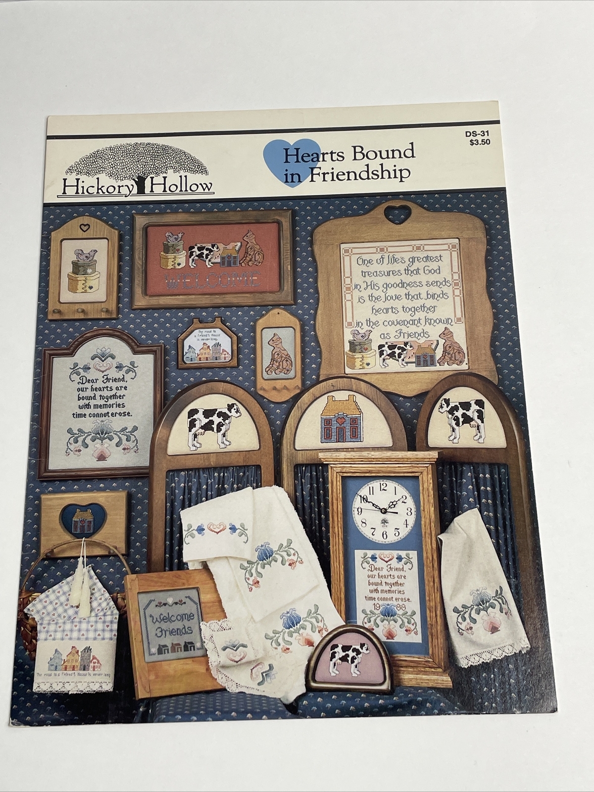 Hickory Hollow Hearts Bound in Friendship Cross Stitch Pattern