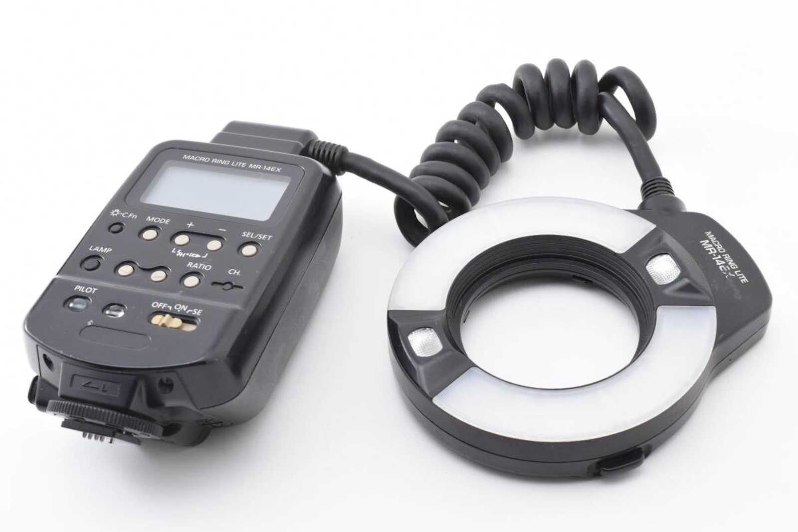 Canon MR-14EX Macro Ring Lite Flash E-TTL Shoe Mount Tested Working From Japan