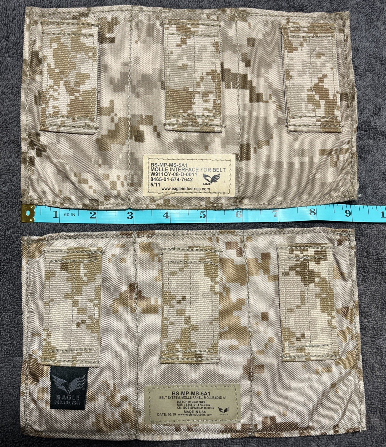 New Eagle Industries AOR1 Molle Interface For Belt Panel/pair/ NSW SEAL DEVGRU