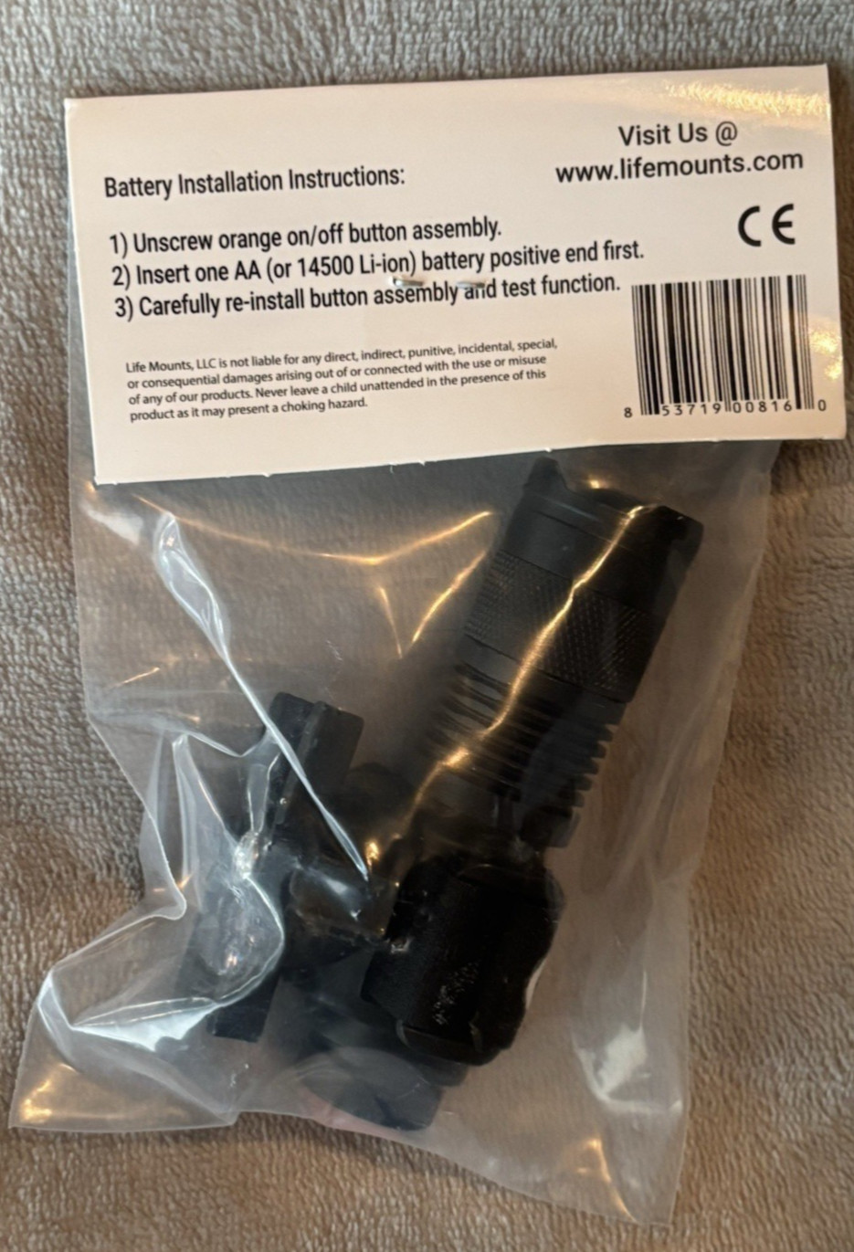 Life Mounts LED Tactical/Ballistic Helmet Light