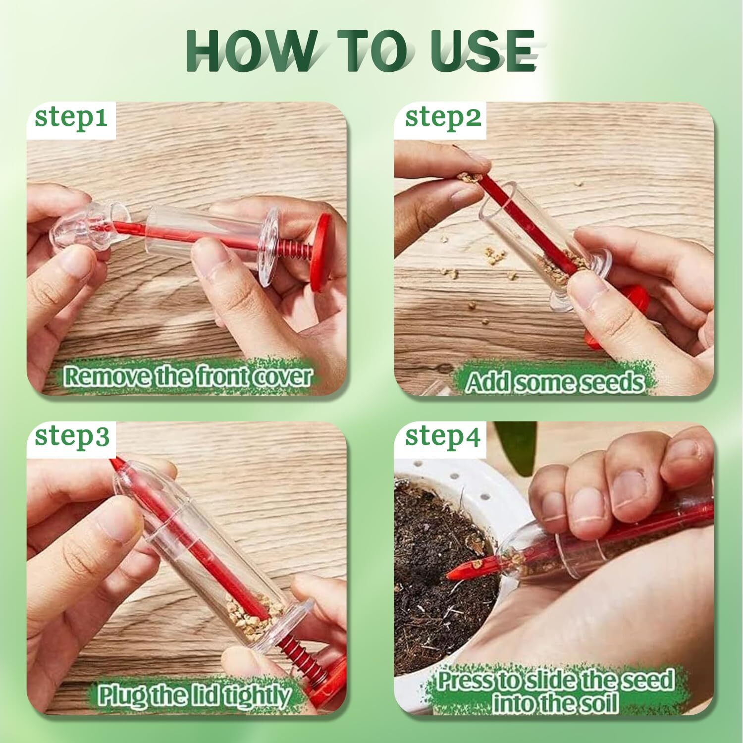 6 Pcs Mini Sowing Seed Dispenser Seed Planter Tool Mini Hand Seed Spreader