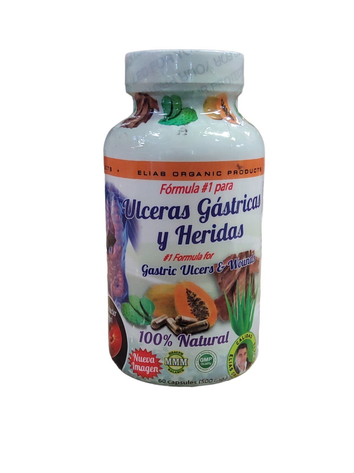 ULCERAS GASTRICAS Y HERIDAS NATURAL 60 CAPSULAS GASTRIC ULCERS 500MG