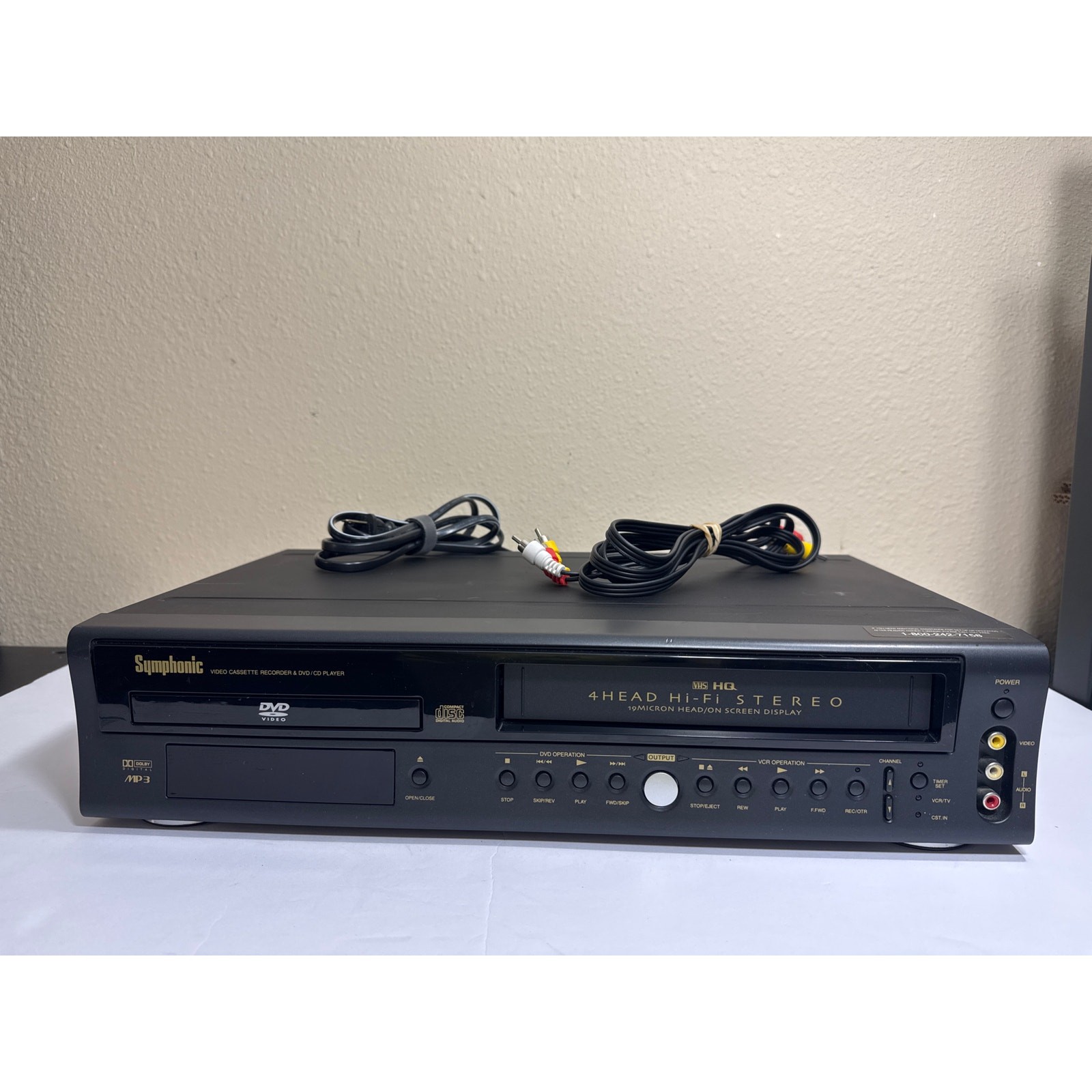 Symphonic WF802 Video Cassette Recorder & DVD/CD Player - PARTS ONLY
