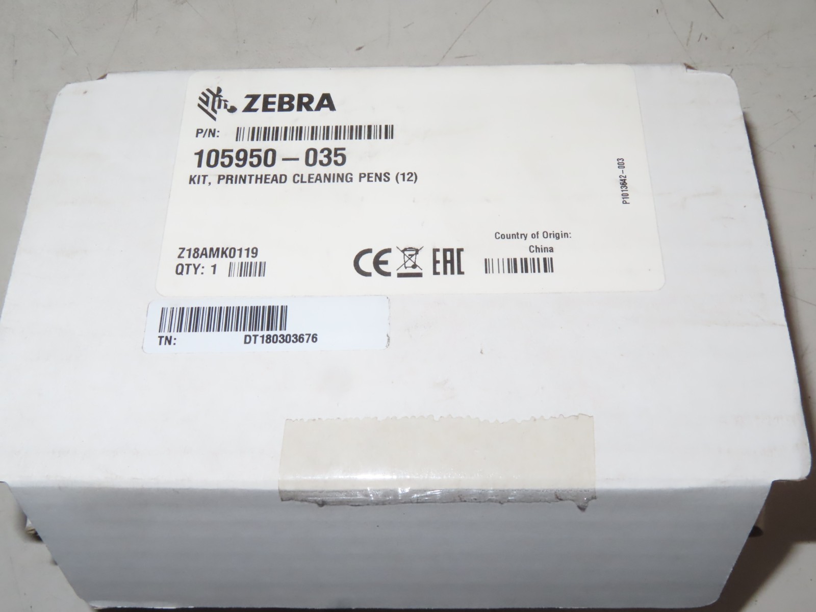 Box of 12 Zebra Thermal Printhead Cleaning Pens 105950-035