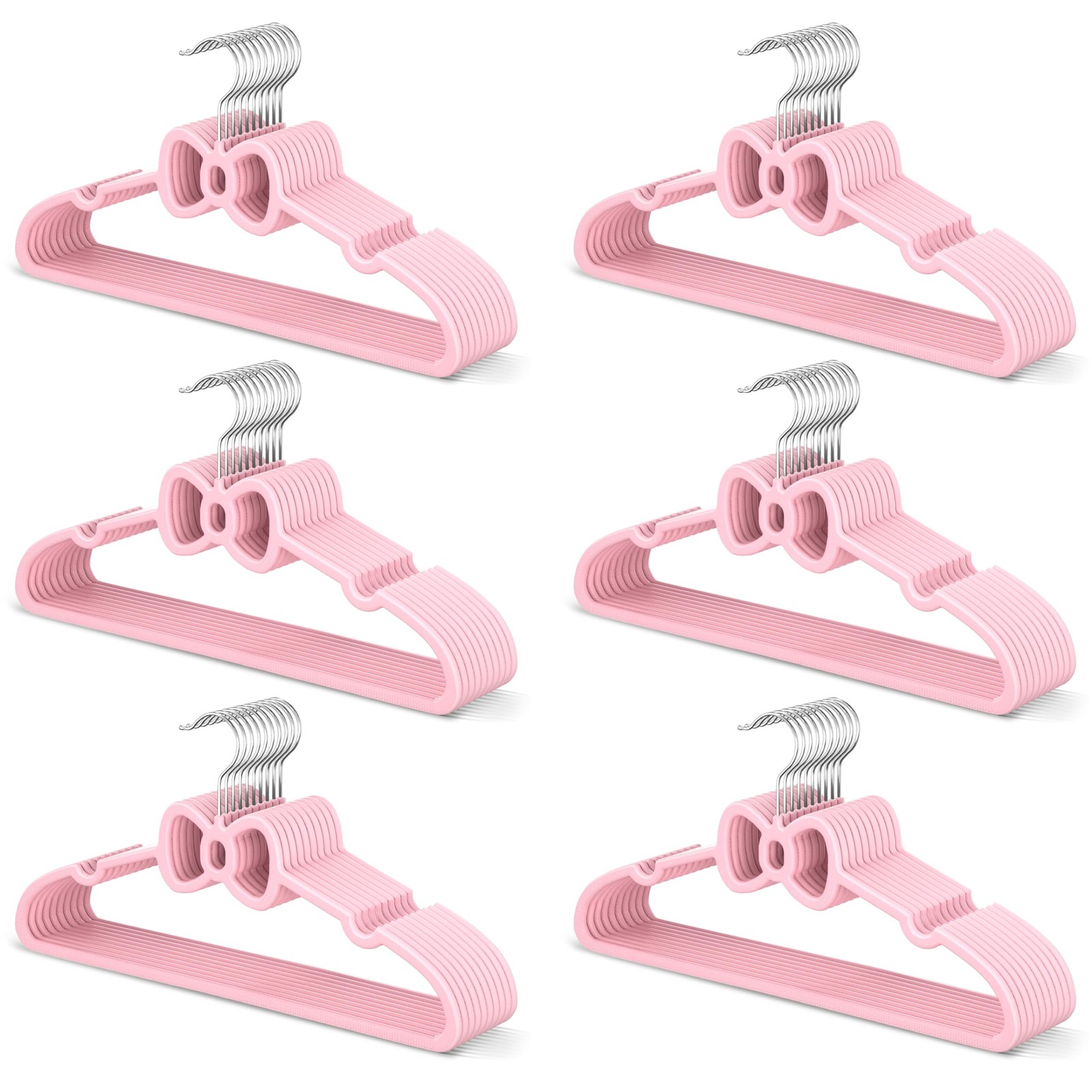 15.5 Inch Kids Butterfly Bow Hangers 60 Pack, Durable Big Kid Hangers for You...
