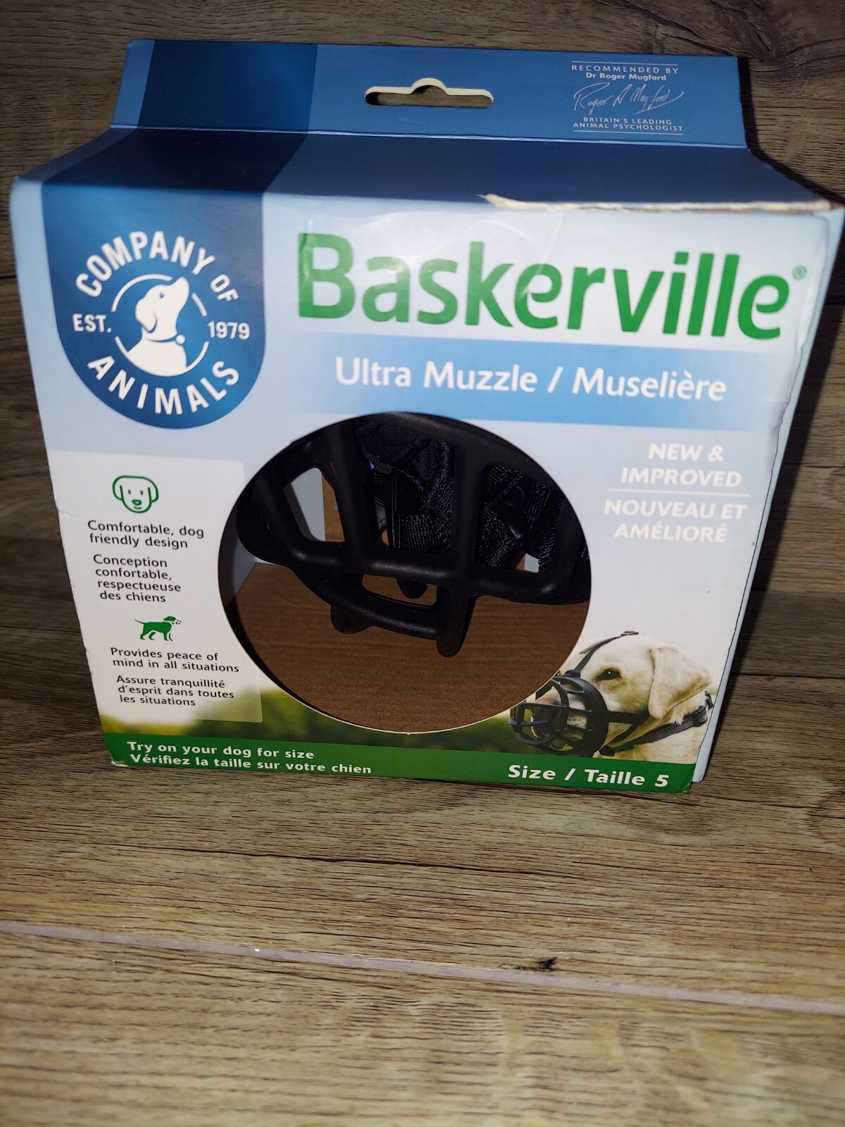 Baskerville Ultra Dog Muzzle Basket Mouth Guard Black Size 5 Training
