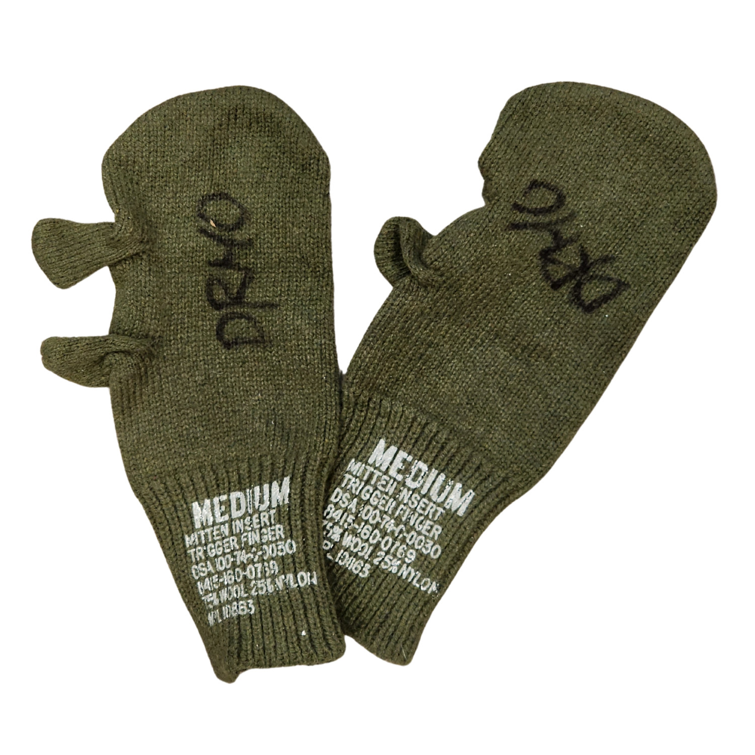 Used Serviceable U.S.G.I. Olive Drab Trigger Finger Glove Insert *mocinc.1982*