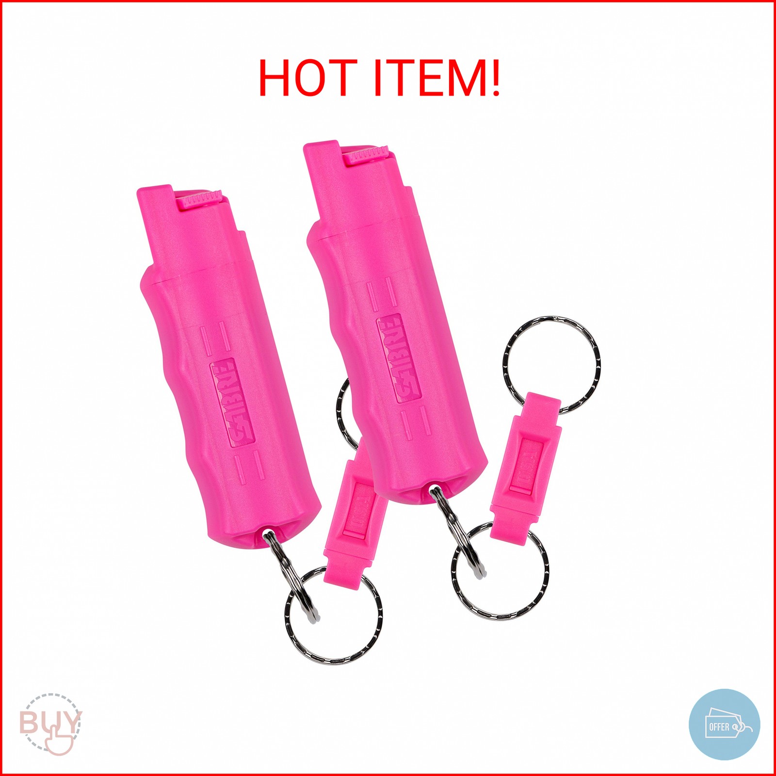 SABRE Pepper Spray - Quick Release Keychain for Easy Carry & Fast Access, Max Po