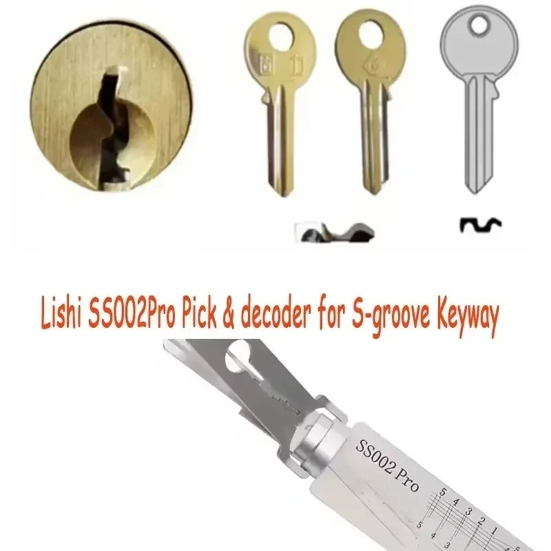 2-in-1 Stainless Steel Key Decoder SS001 PRO Lock Decoder Repair Tools-(1pc)