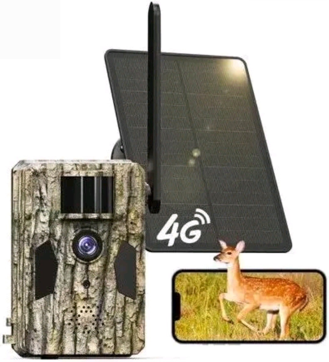 4G LTE Cellular Trail Camera Solar Powered  Two Way Talk! MSRP $179.99