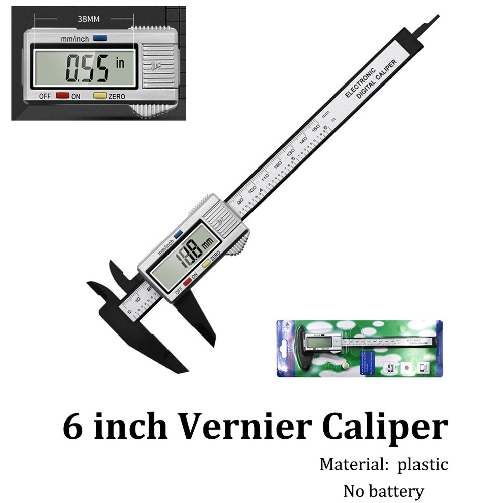 Plastic 150mm Digital Vernier Caliper Micrometer Measure Tool Gauge Ruler