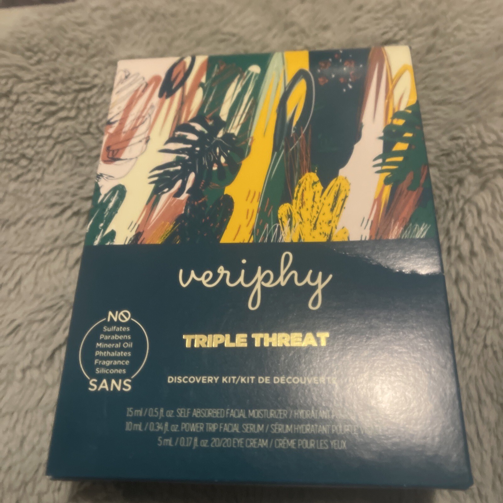 New VERIPHY TRIPLE THREAT Discovery Kit 20/20 EYE CREAM Moisturizer Serum New