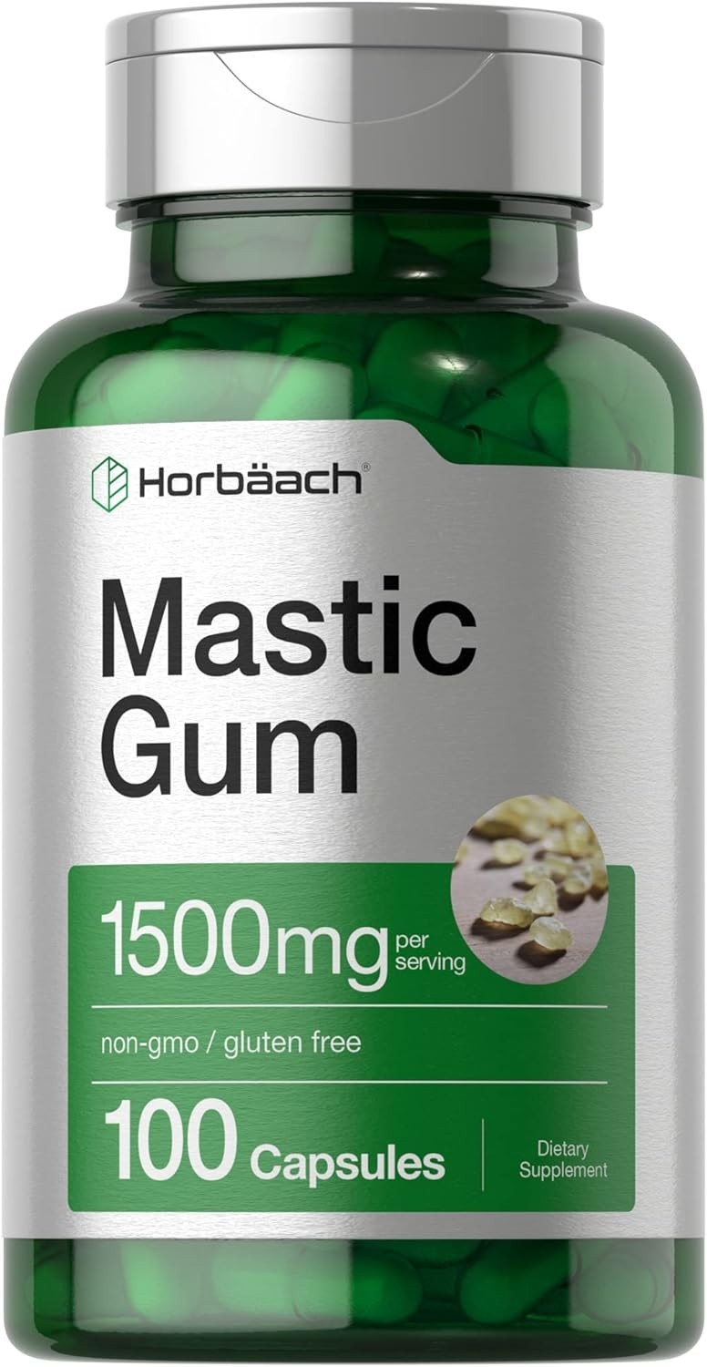 Mastic Gum 1500Mg | 100 Capsules |Herbal Tree Resin Extract |Non-GMO&Gluten Free