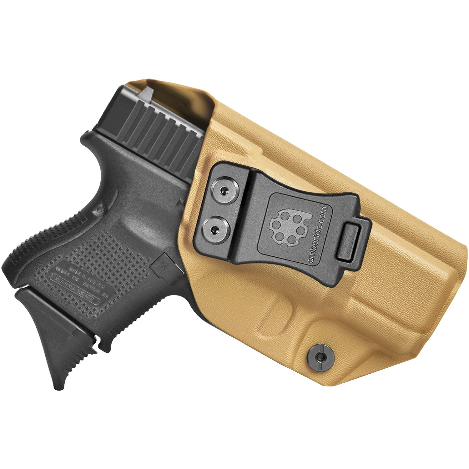 Amberide Glock 33 KYDEX Holster IWB Fit: Glock 26 27 (Gen 1-5) &Glock 33 (Gen 3)