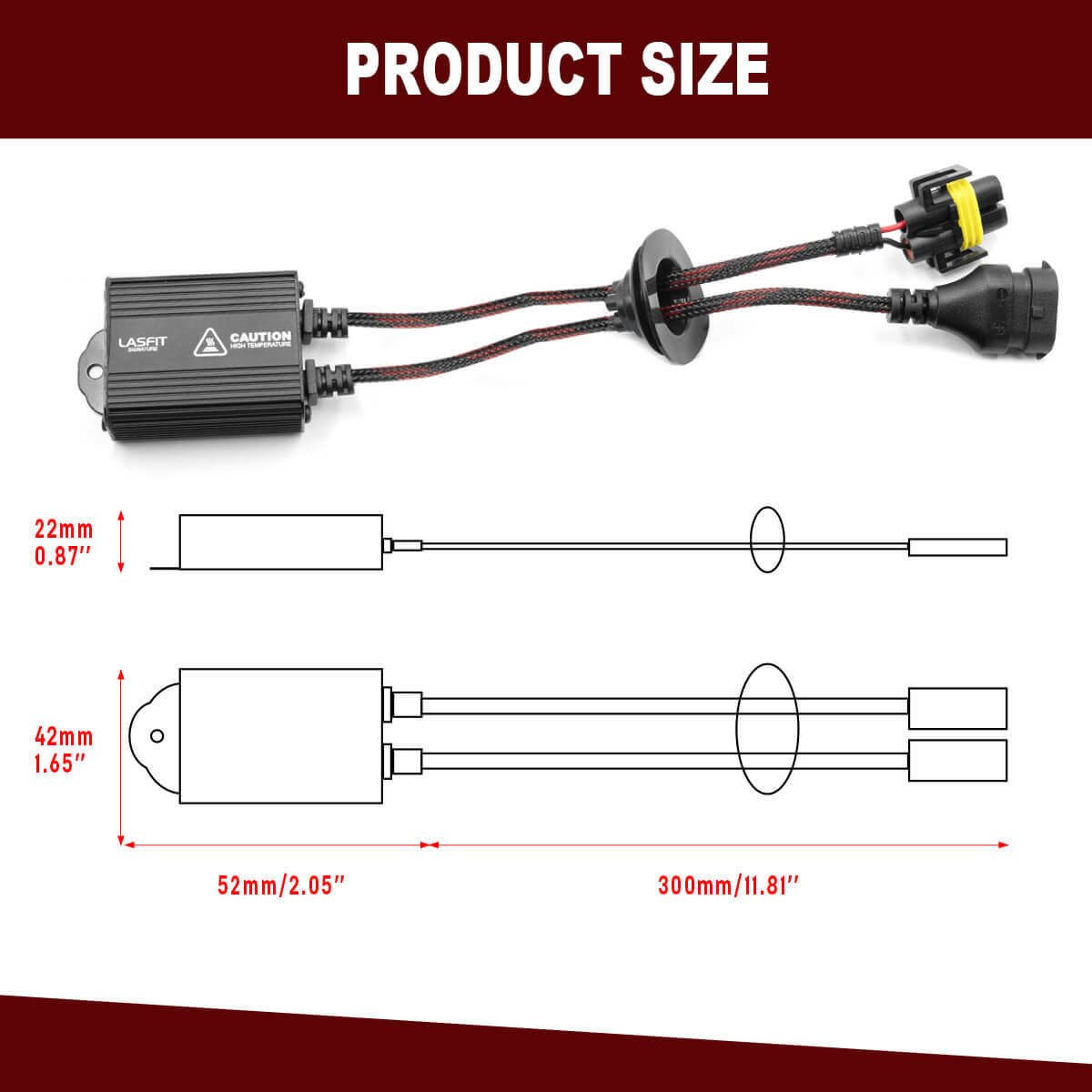 LASFIT H11 LED Bulbs Canbus Decoder Error Free Warning Canceller Anti Flicker