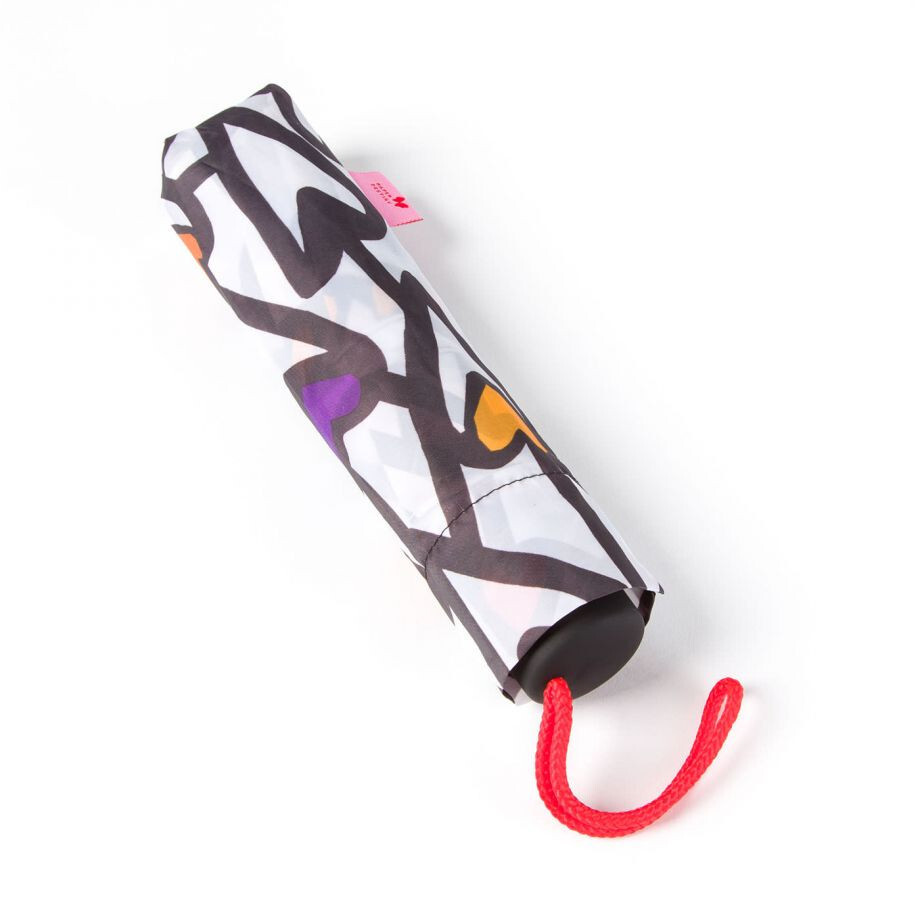 PAPER DESTINY rainbow hearts umbrella NWT