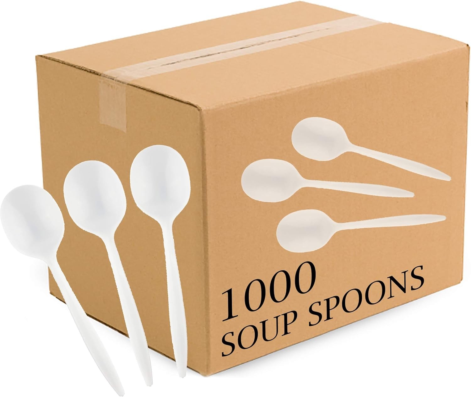 Plasticpro Cutlery Plastic Soup Spoons Medium Weight Disposable Sierware