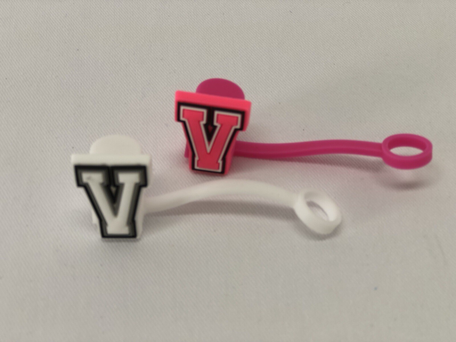 Letter V 2PCS Straw Cover For Stanley Cup 30 & 40 Oz, 10mm Letter Straw Topper
