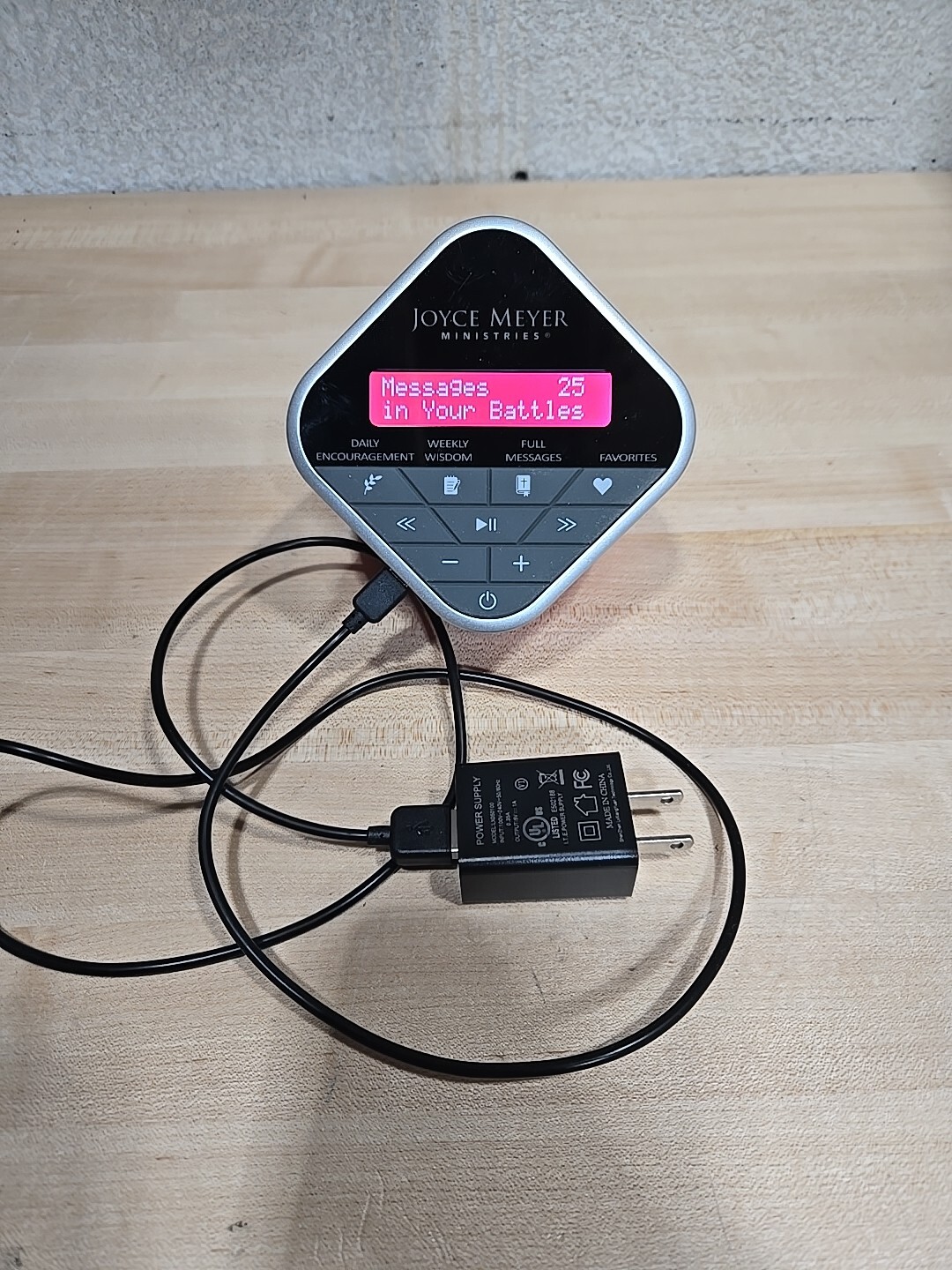Joyce Meyer Ministries Daily Encouragement Audio JMM Cube Speaker Adapter Tested