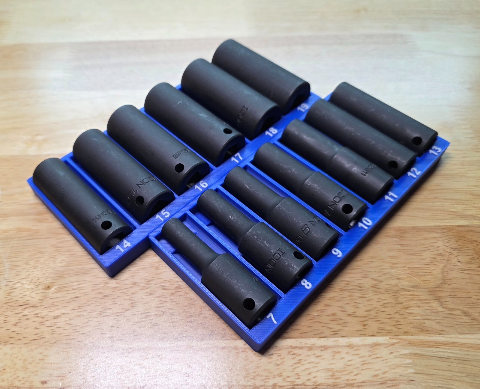 ICON Compatible 3/8 in. Drive Metric Deep Impact Socket Organizer