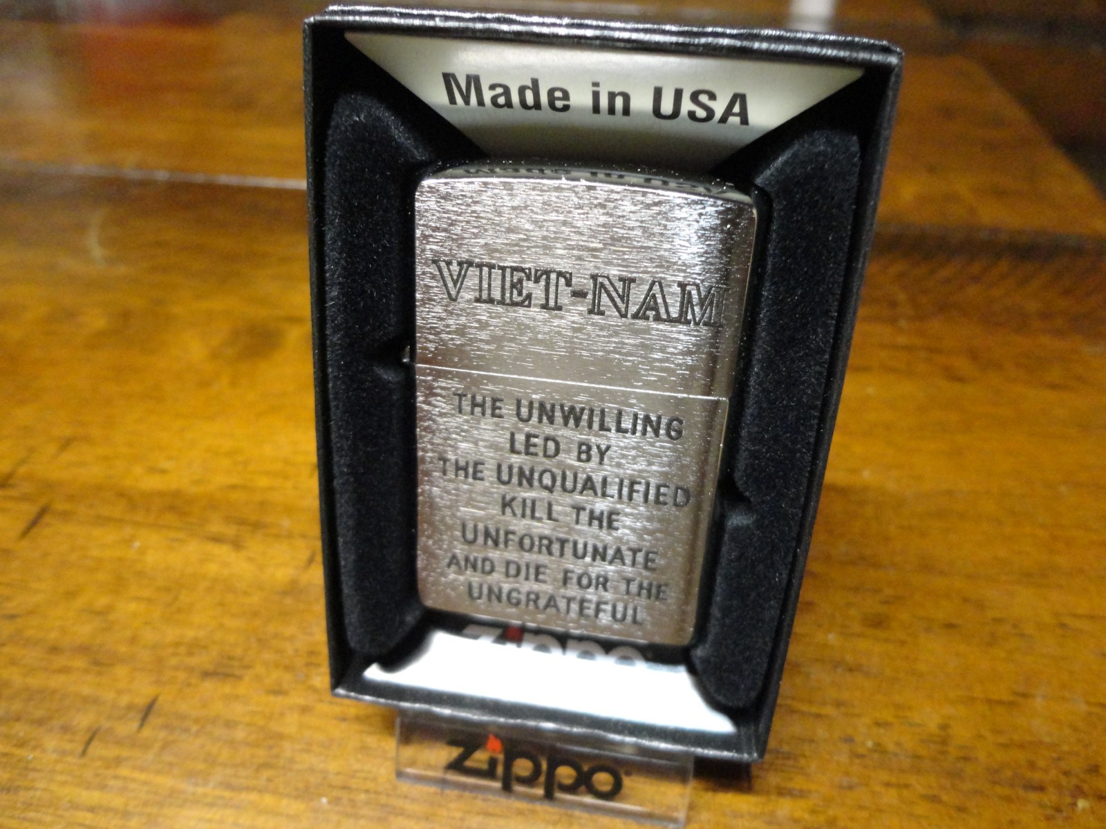 VIETNAM WAR HERITAGE SERIES UNQUALIFIED UNWILLING ZIPPO LIGHTER MINT IN BOX