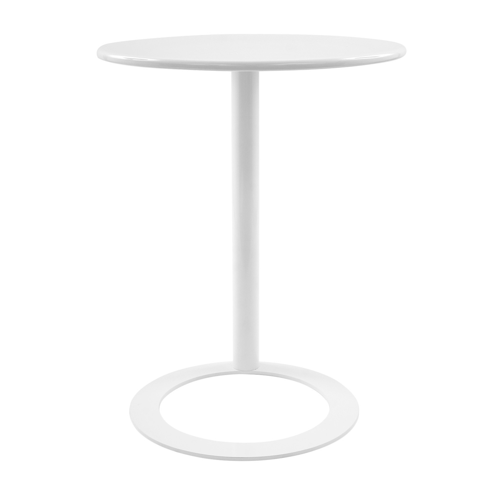 Round Side Table with O-Shaped Base - Stylish, Space-Saving Design