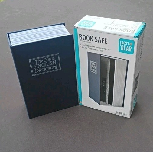 Pen & Gear Book Safe Hollow Inside With Steel Walls Combination Lock. OPEN BOX.