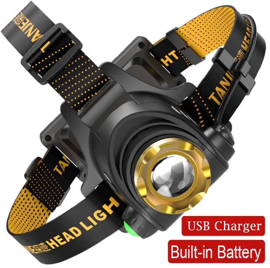 LED Headlamp USB Rechargeable Waterproof Headlight Head Lamp Torch Flashlight US