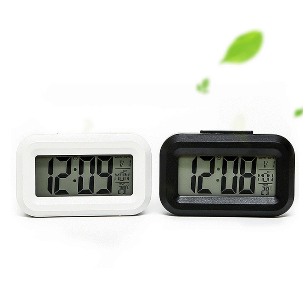 LED Digital Alarm Clock Electronic Screen Desktop Home Office Backlight Snooze
