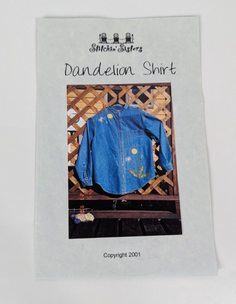 Stitchin' Sisters Dandelion Shirt Quilting Pattern & Instruction Sheet