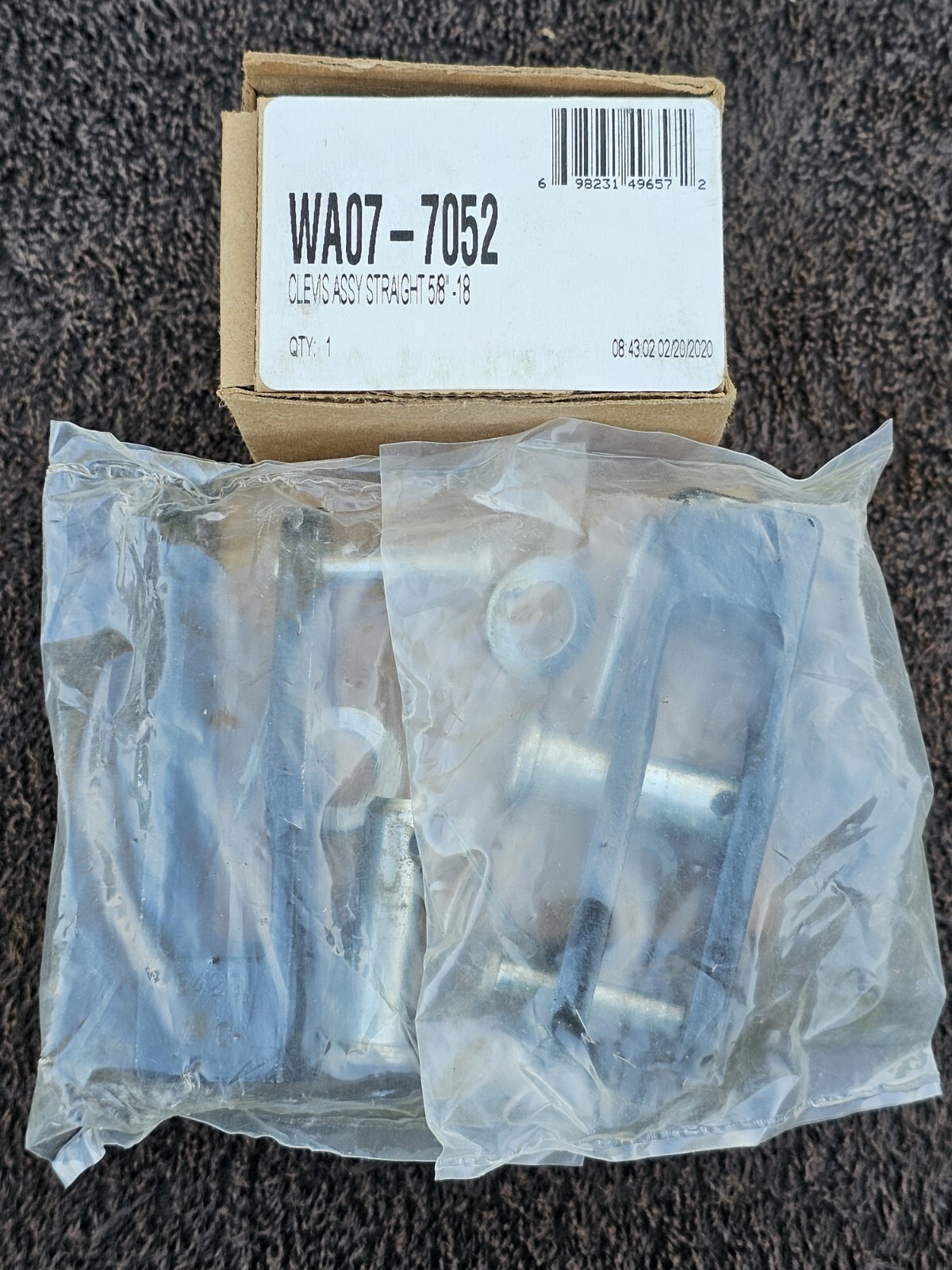 Lot Of 2 World American WA07-7052 Brake Adjuster Clevis Straight 5/8" 18 Thread
