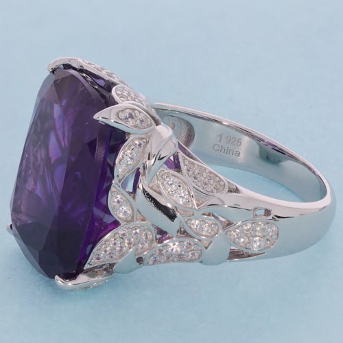 Sterling Silver Semi Mount Ring Setting Cushion CU 18X13mm