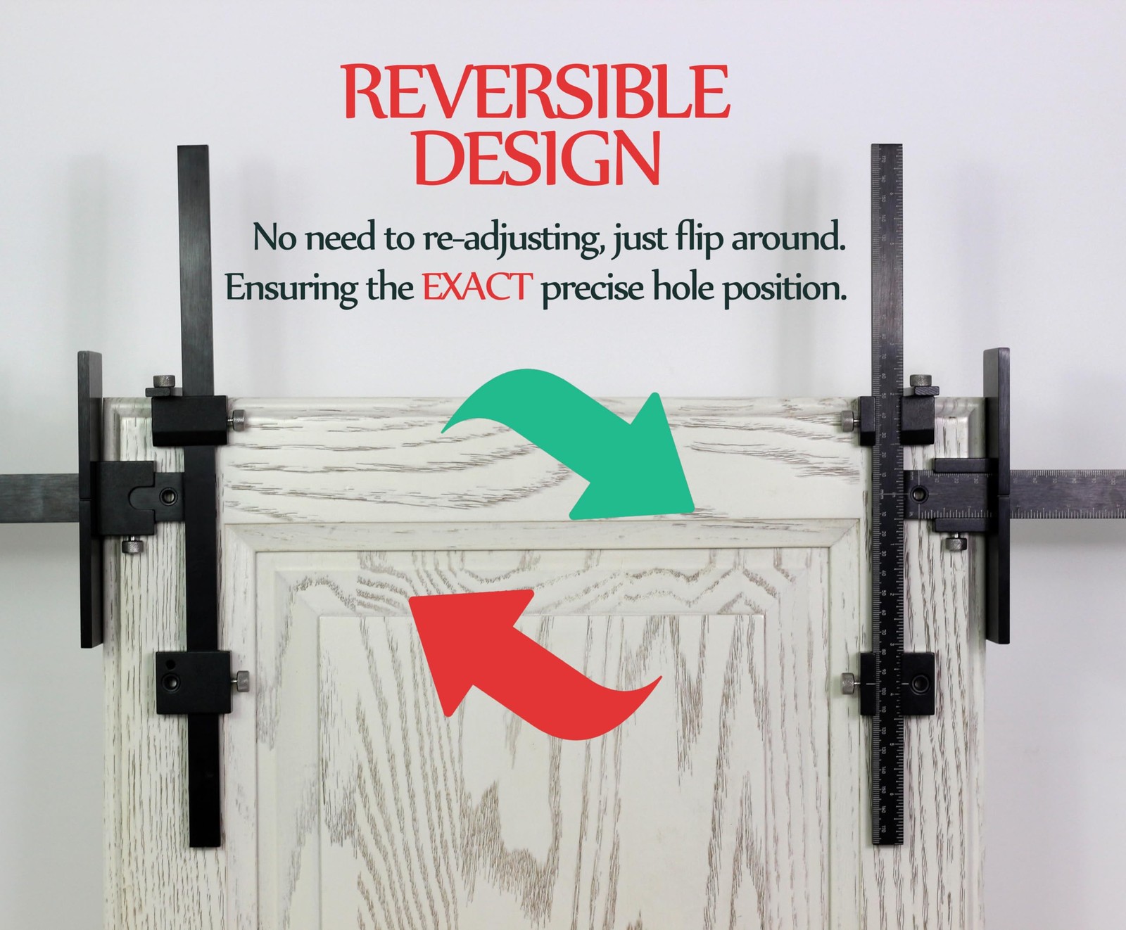 Basic Black Aluminum Alloy Cabinet Hardware Jig for Effortless Handles, Pulls,