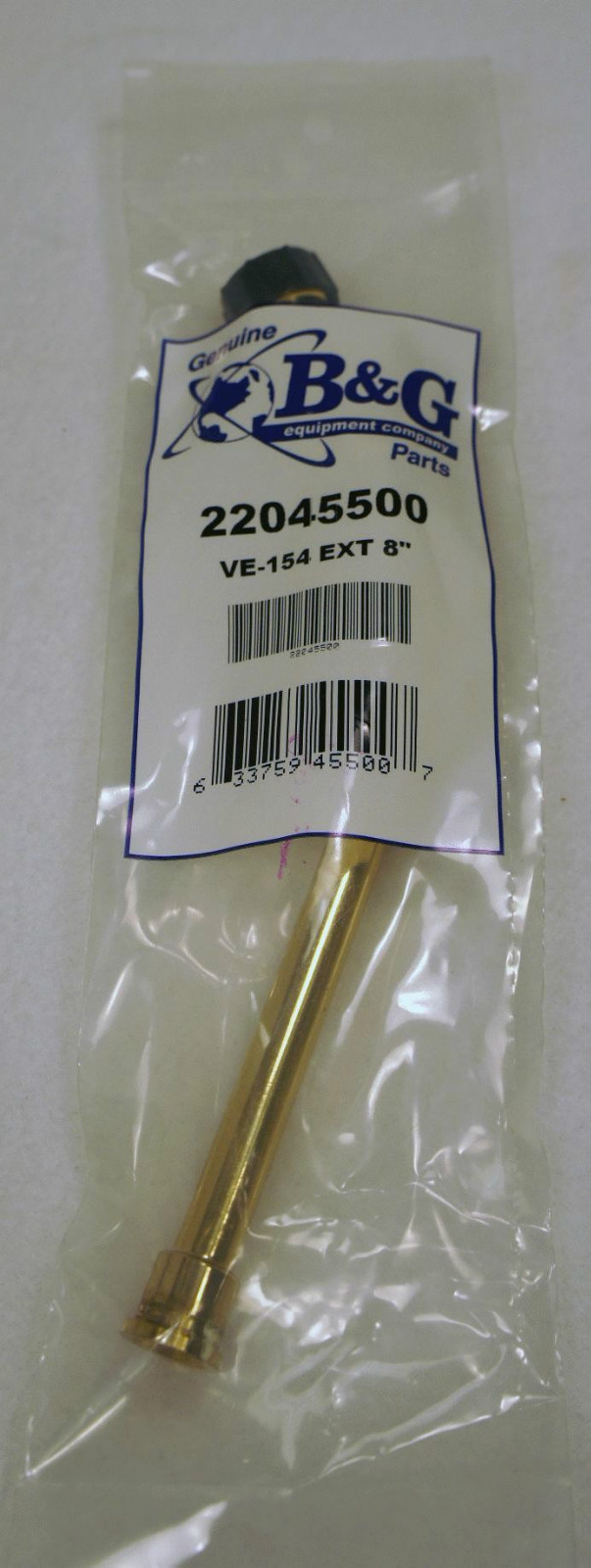 B&G Sprayer Brass Extension 8" Part VE-154 B&G Part 22045500 B&G Repair 8" Wand