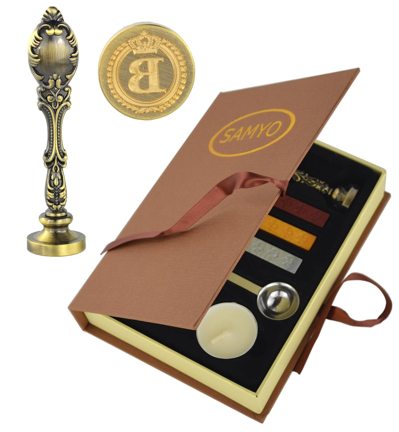 Creative Romantic Stamp Maker Classic Old-Fashioned Style Brass Color Wax Seal S
