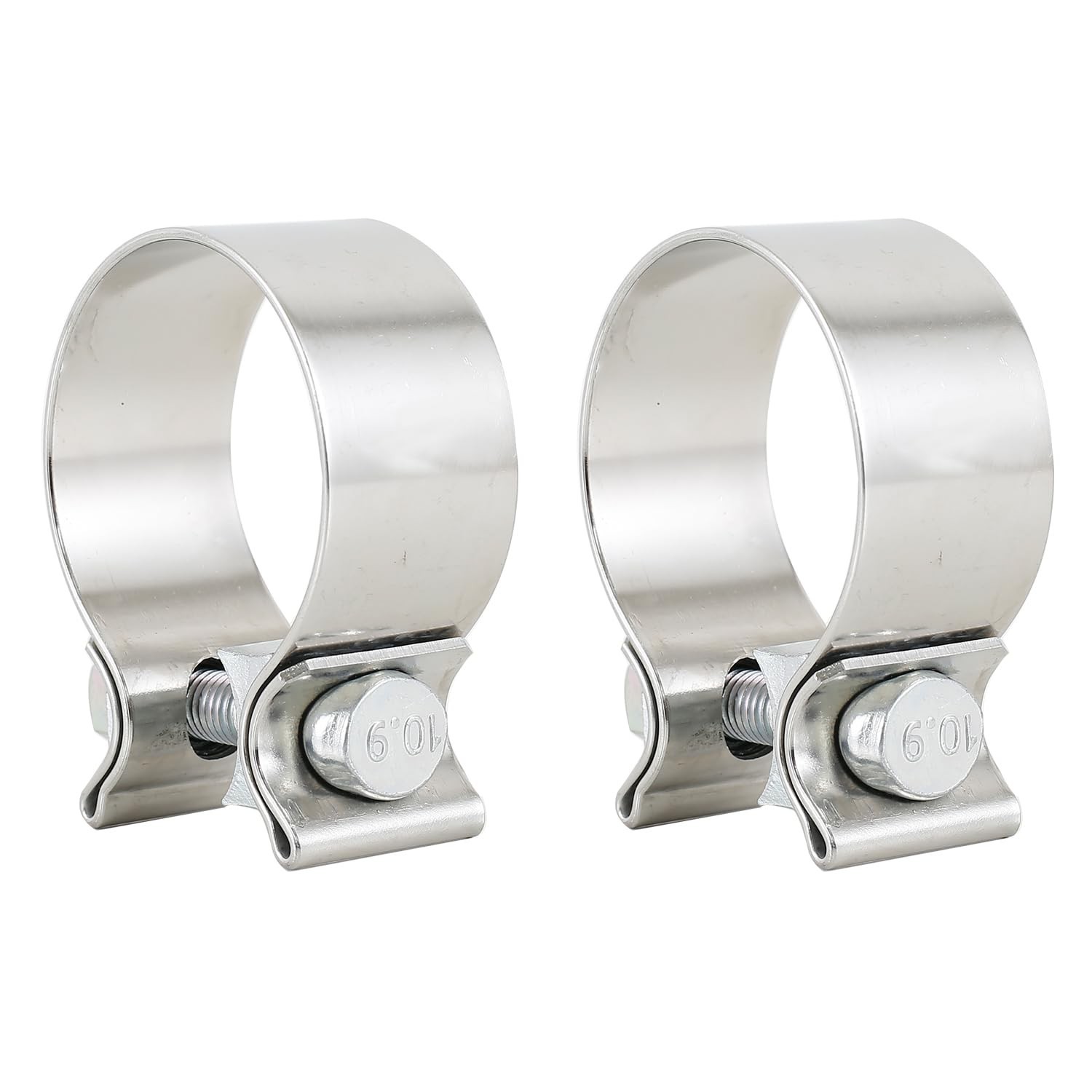 1.75" Exhaust Band Clamps T304 Stainless Steel 1-3/4 Inch Exhaust Narrow Lap ...