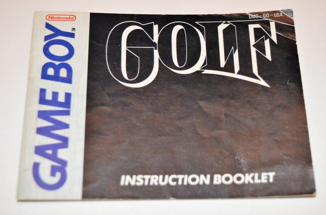 MANUAL ONLY Golf Original Nintendo Gameboy Instruction Booklet