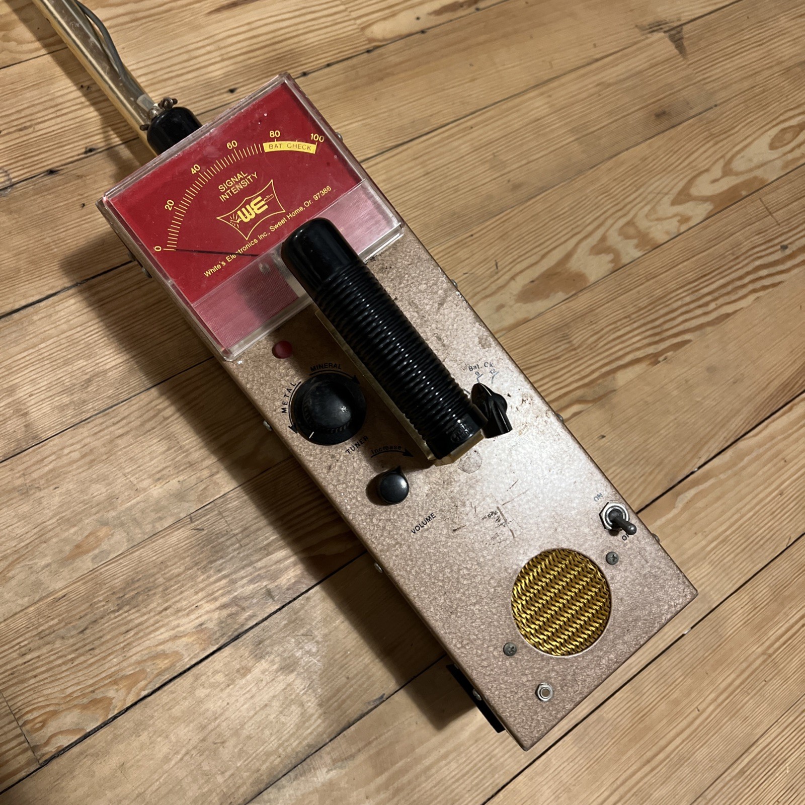Vtg White's Apollo Mineral Metal Detector w/ 8" 4B Multi Coil With Cover *READ*