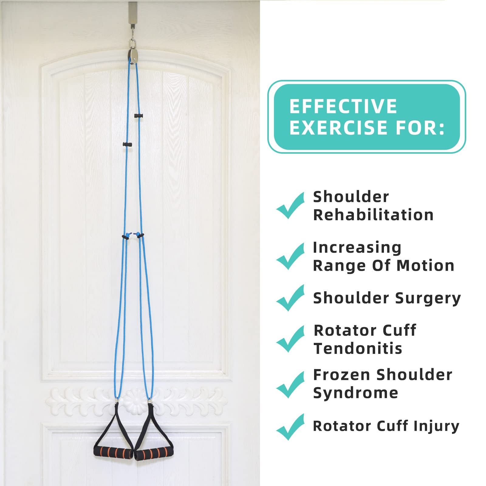 Shoulder Pulley - Exercise Pulleys for Shoulder Rehab Over Door & Physical Th...