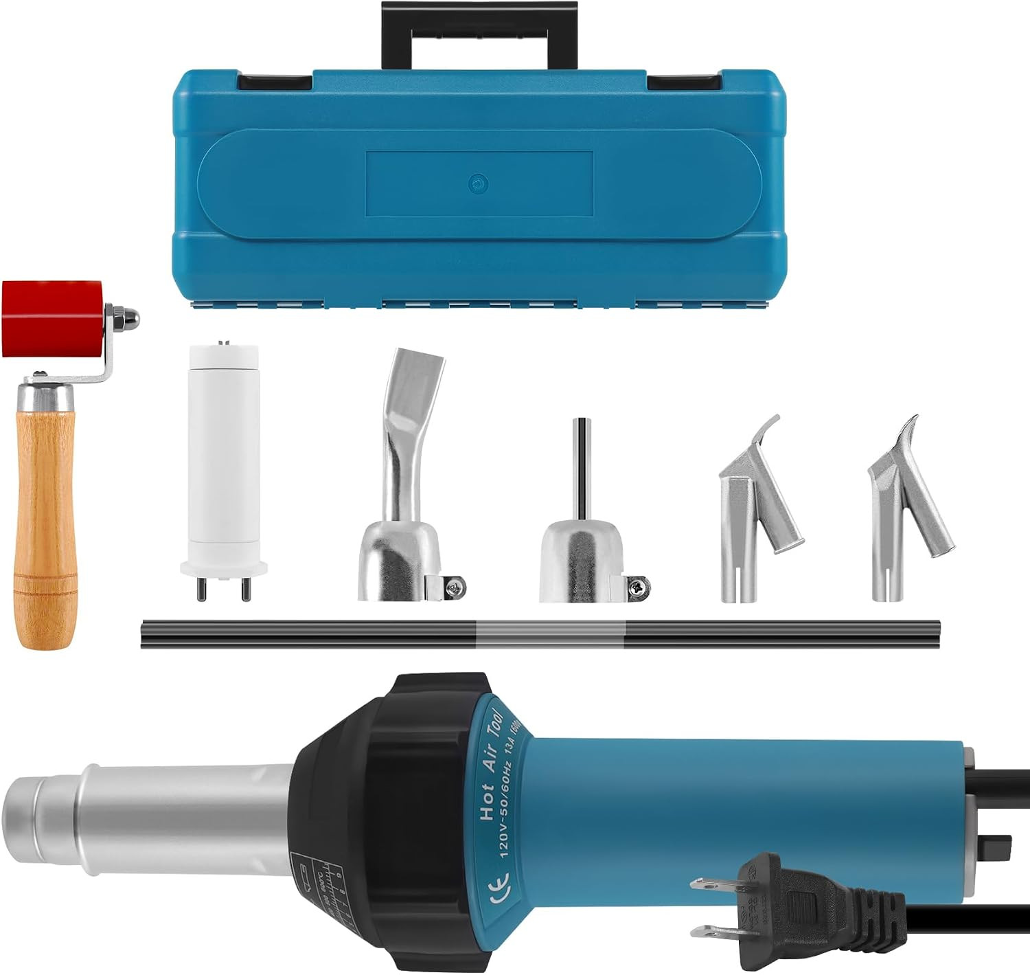 1600W 110V Hot Air Welder Heating Gun, Handheld Hot Air Torch Plastic Welding Gu