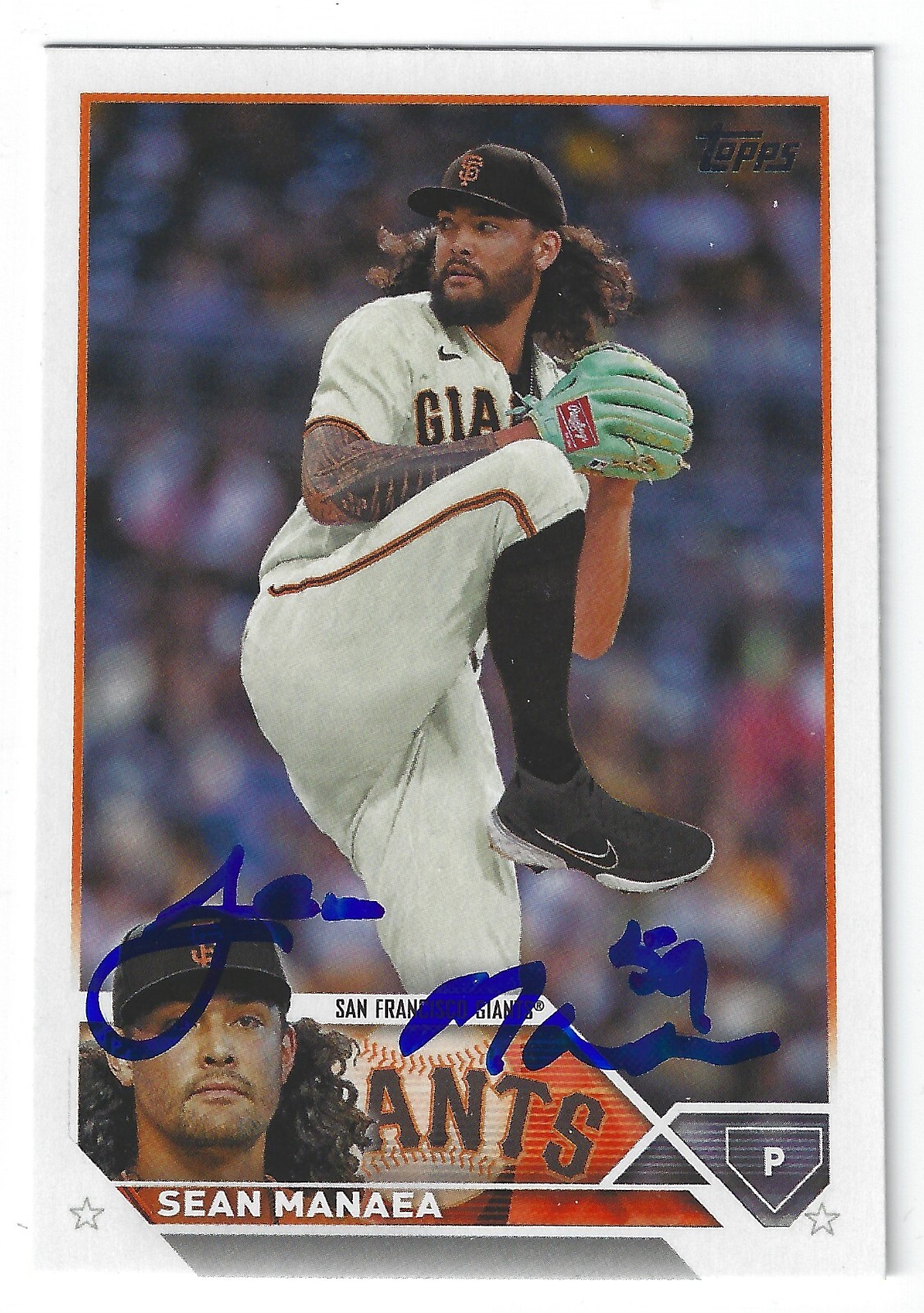 SEAN MANAEA SAN FRANCISCO GIANTS SIGNED BASEBALL CARD NEW YORK METS PADRES A'S