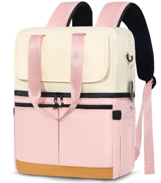 Mochila nevera doble compartimento 36 latas impermeable 24h frío portátil, Nuevo