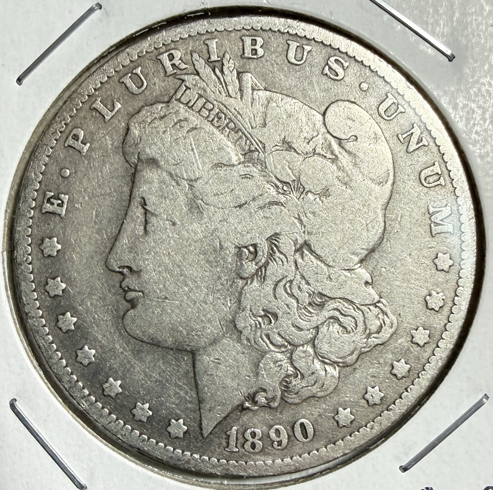 1890-O Morgan Silver Dollar / New Orleans - Free Shipping / (37-2)